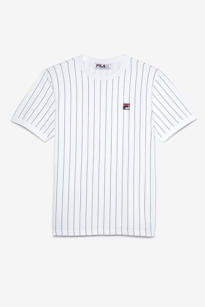 Fila T-Shirt Mens White - Guillo - Philippines 5704386-TZ